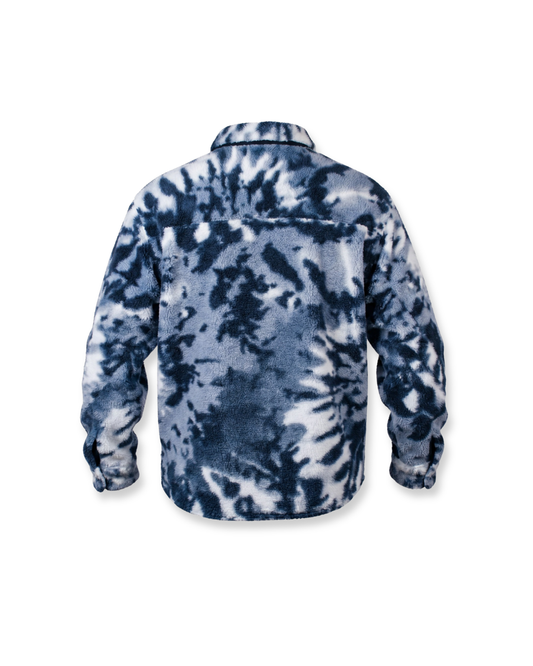 H&M : TIE-DYE SHERPA FLEECE OVERSHIRT